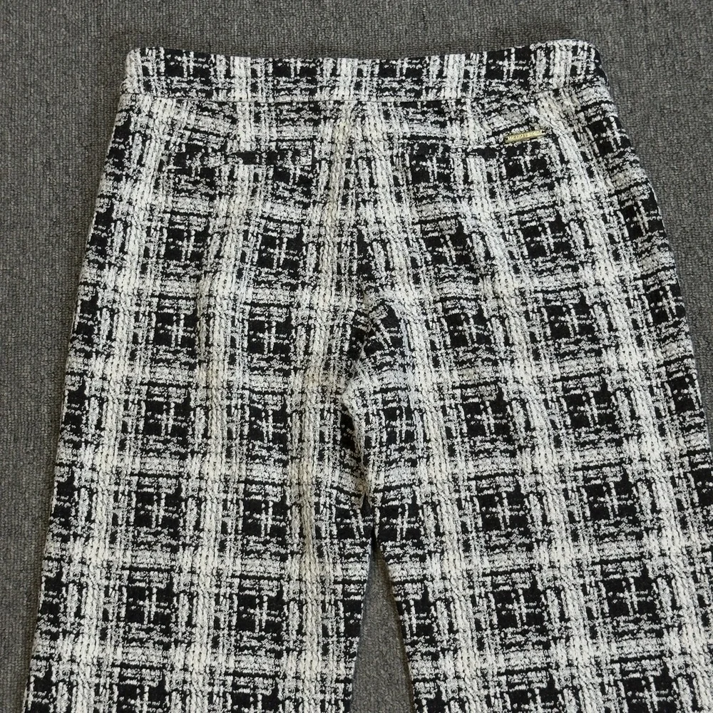 Michael‎ Kors Black & White Tweed Cropped Pants Women's Size Medium Career